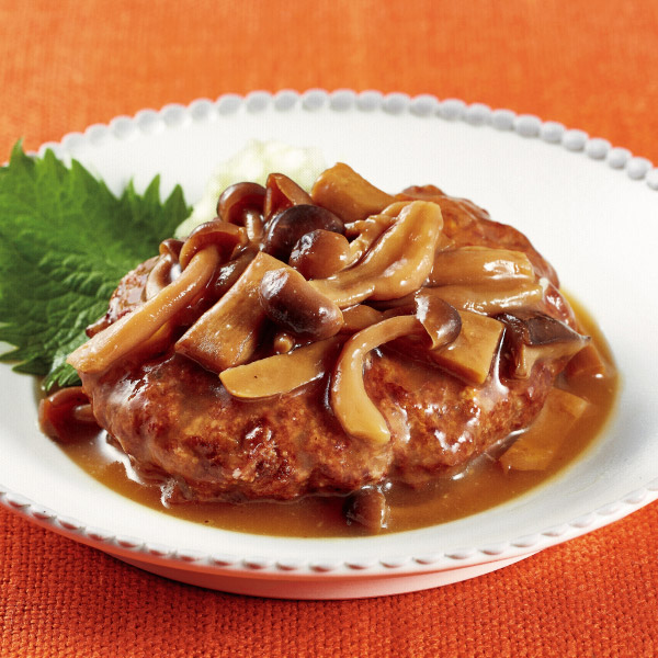 <!--国産肉100%照り焼きソースハンバーグ*-->