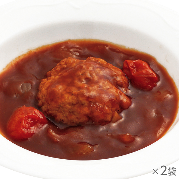 <!--越後もちぶたのハンバーグトマト煮込み 2袋*-->
