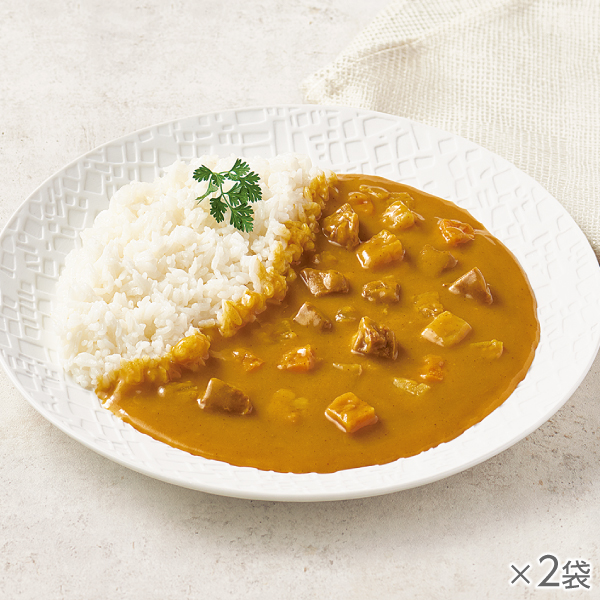 <!--ノンオイル調理 黄色いビーフカレー 2袋* -->