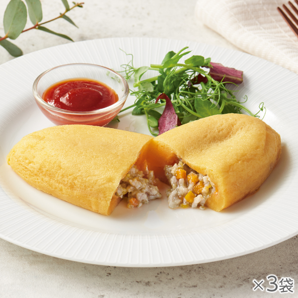 <!--国産豚肉100%ミートオムレツ 3個* -->