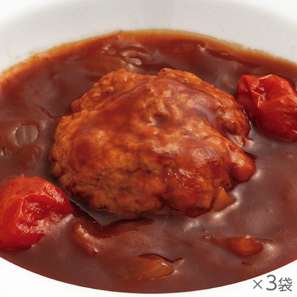 <!--越後もちぶたのハンバーグ トマト煮込み 3袋* -->