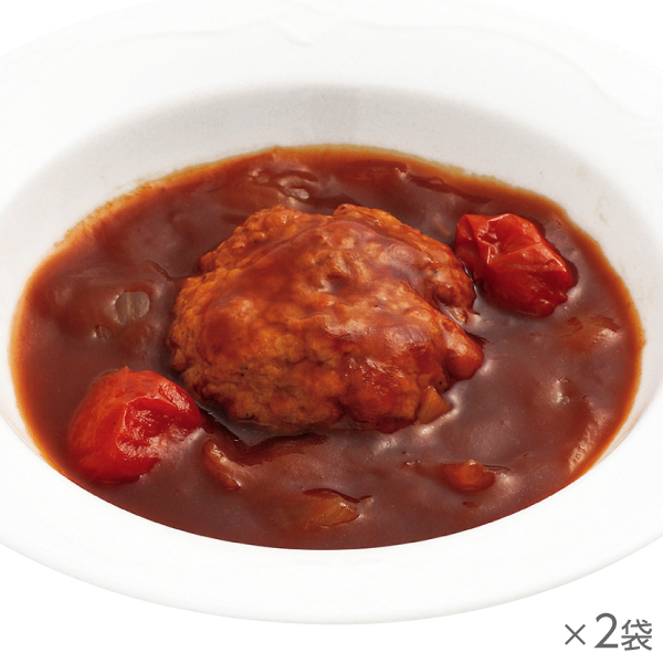 <!--越後もちぶたのハンバーグ トマト煮込み 2袋* -->