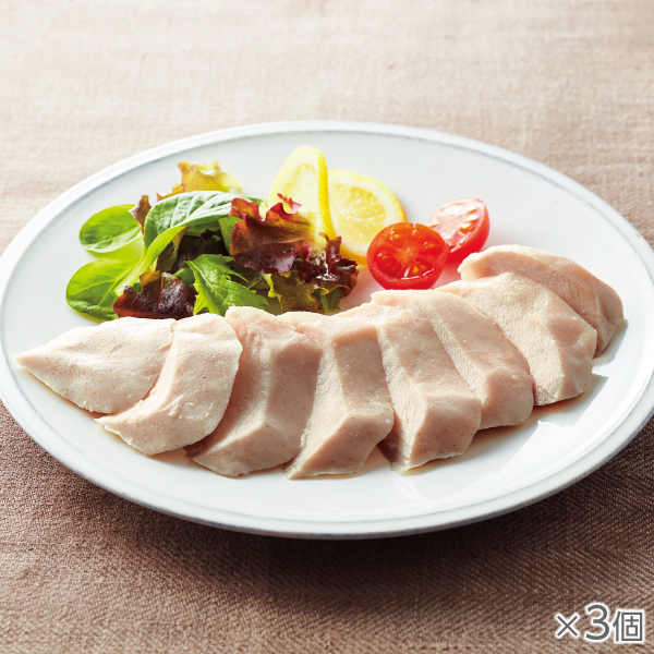 <!--蒸し鶏のガーリック風味 3個* -->