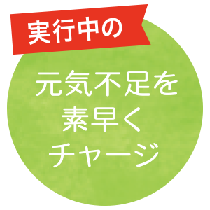 元気不足を素早くチャージ