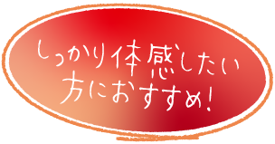 しっかり体感したい方におすすめ!