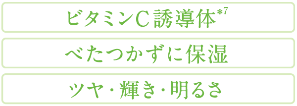 ビタミンC 誘導体 べたつかずに保湿 ツヤ・輝き・明るさ