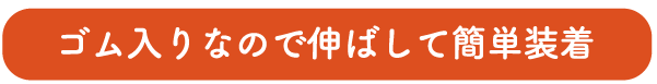 ゴム入りなので伸ばして簡単装着