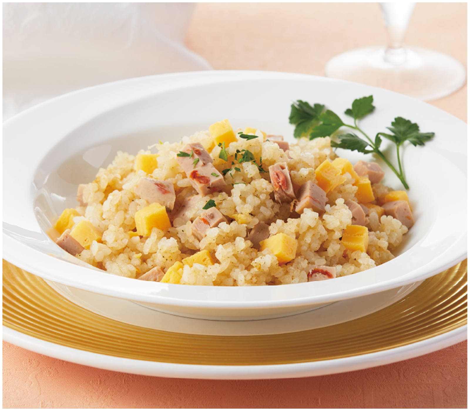 ボロニアソーセージ即席洋風ピラフ