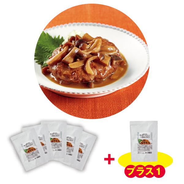 国産肉100%照り焼きソースハンバーグ 5袋